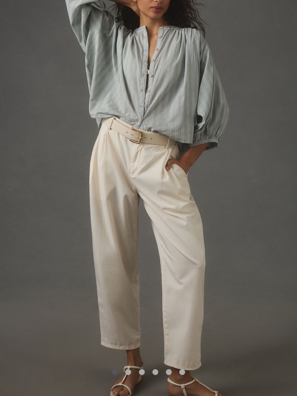 Anthropologie Pilcro Sage Striped Sidney Batwing Blouse